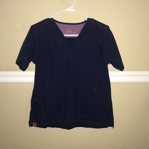 Carhartt Rip Stop Navy Blue Scrub Top